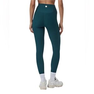 Vuori Clean Elevation Leggings Moss Heather Hi-Rise Green Teal Blue Pants sz XS